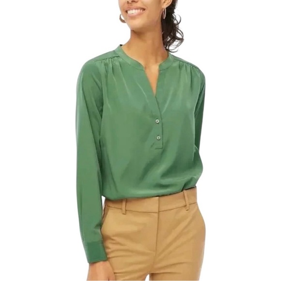 J. Crew Tops - J. CREW Factory Popover Placket Blouse